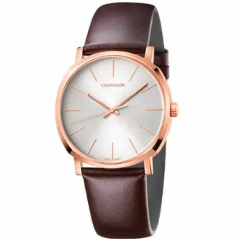 Calvin Klein Posh Silver Dial Brown Leather Strap Watch for Men - K8Q316G6 Buy Now By Calvin Klein