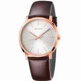 Calvin Klein Posh Silver Dial Brown Leather Strap Watch for Men - K8Q316G6 Buy Now By Calvin Klein