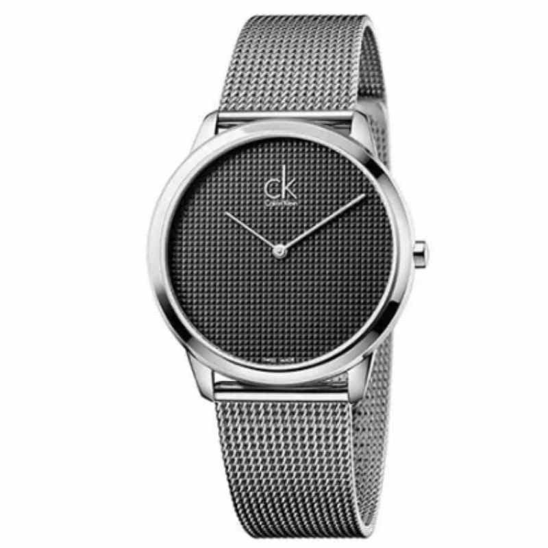 Calvin Klein Minimalist Black Dial Silver Mesh Bracelet Watch for Men - K3M2112X Buy Now By Calvin Klein