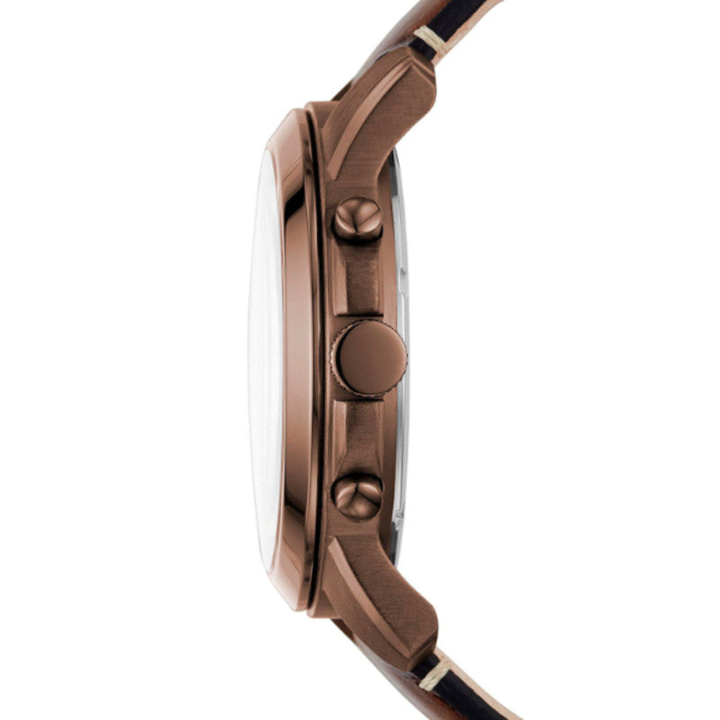 Fossil Grant Chronograph White Dial Brown Leather Strap Watch for Men - FS5344 Buy Now By Fossil