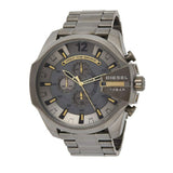 Diesel Mega Chief Chronograph Grey Dial Grey Steel Strap Watch For Men - DZ4466 Buy Now By Diesel