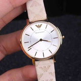 Emporio Armani Classic Kappa White Dial Brown Leather Strap Watch For Women - AR11009 Buy Now By Emporio Armani