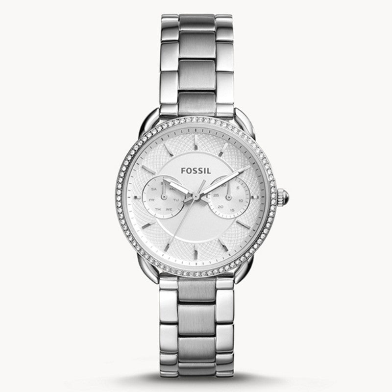 Fossil Tailor White Dial Silver Steel Strap Watch for Women - ES4262 Buy Now By Fossil
