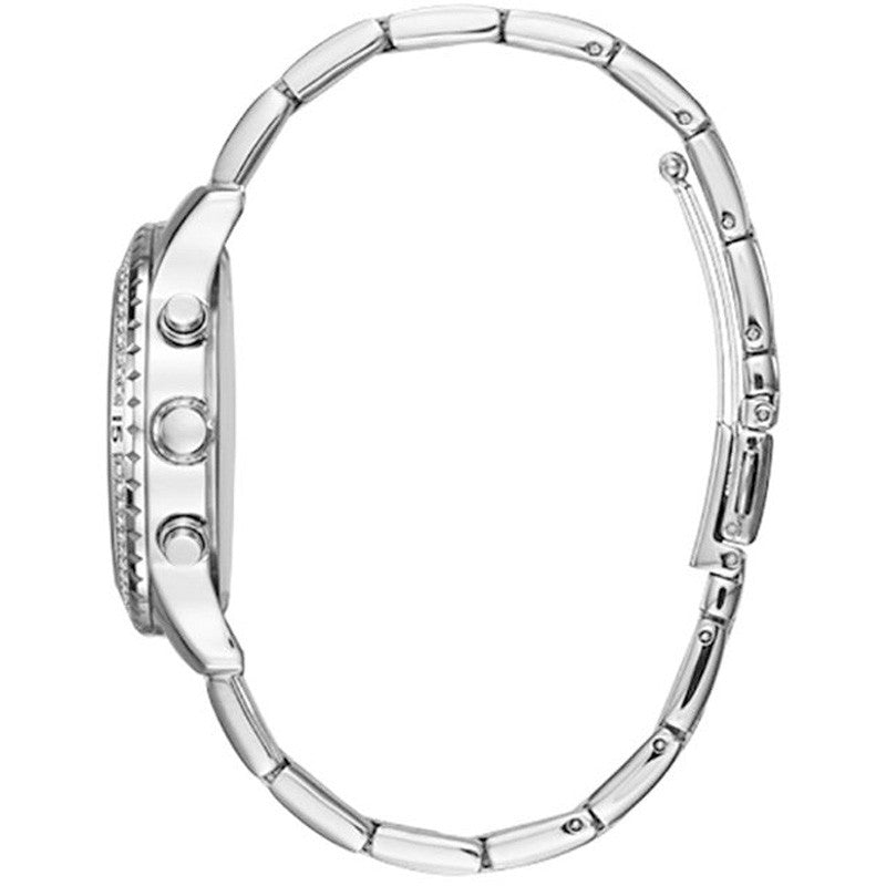 Guess Confetti Diamonds Silver Dial Silver Steel Strap Watch for Women - W0774L7 Buy Now By Guess