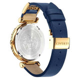 Versace Palazzo Empire Greca Quartz Blue Dial Blue Leather Strap Watch for Women - VEDV00219 Buy Now By Versace