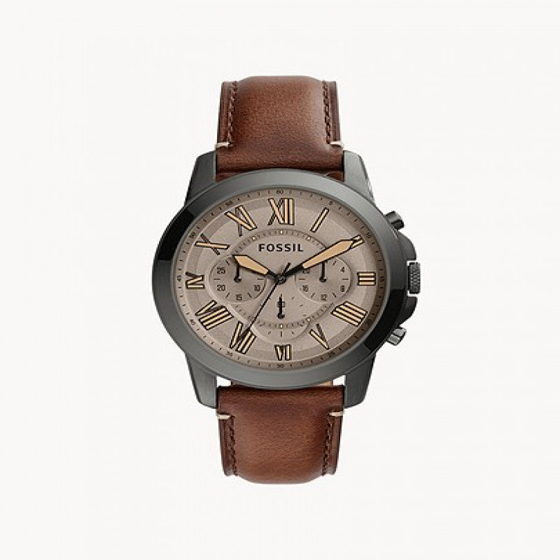 Fossil Grant Chronograph Brown Dial Brown Leather Strap Watch for Men - FS5214 Buy Now By Fossil
