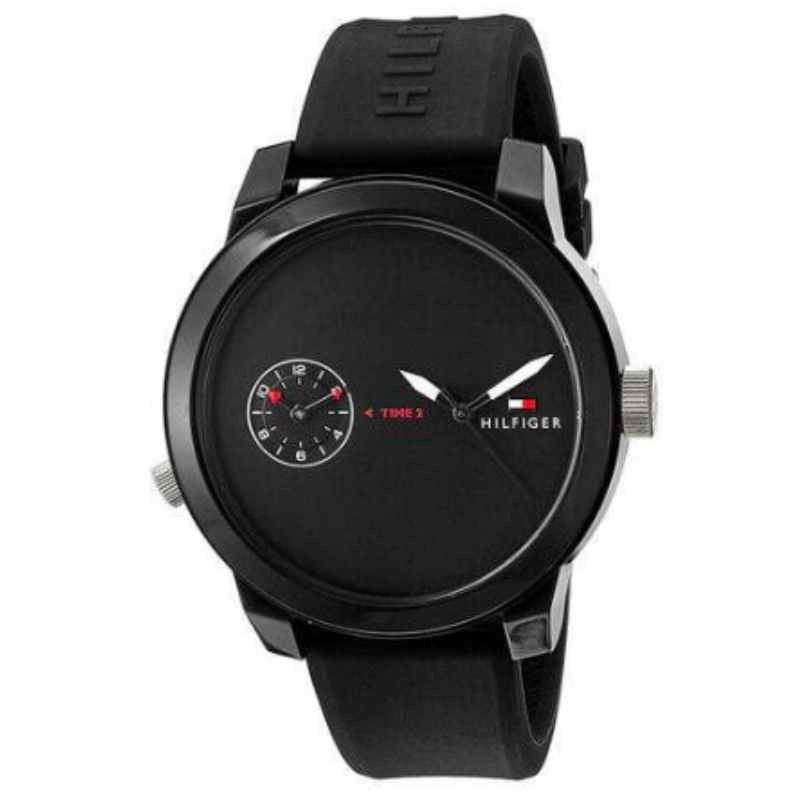 Tommy Hilfiger Denim Black Dial Black Rubber Strap Watch for Men - 1791326 Buy Now By Tommy Hilfiger