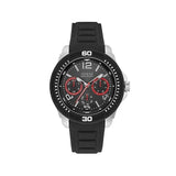 Guess Tread Black Dial Black Rubber Strap Watch for Men - W0967G1 Buy Now By Guess