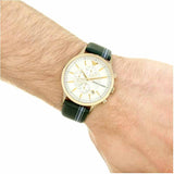 Emporio Armani Renato Chronograph Silver Dial Green Leather Strap Watch For Men - AR11233 Buy Now By Emporio Armani