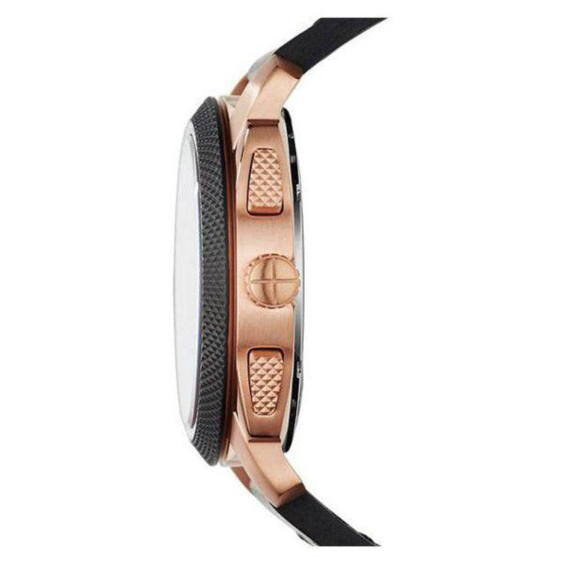 Fossil Machine Chronograph Black Dial Black Leather Strap Watch for Men - FS5120 Buy Now By Fossil