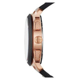 Fossil Machine Chronograph Black Dial Black Leather Strap Watch for Men - FS5120 Buy Now By Fossil