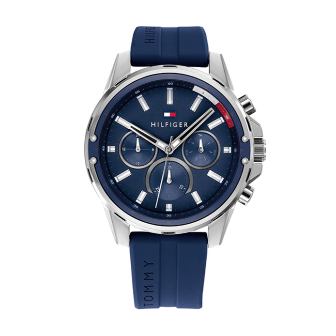 Tommy Hilfiger Mason Blue Dial Blue Rubber Strap Watch for Men - 1791791 Buy Now By Tommy Hilfiger
