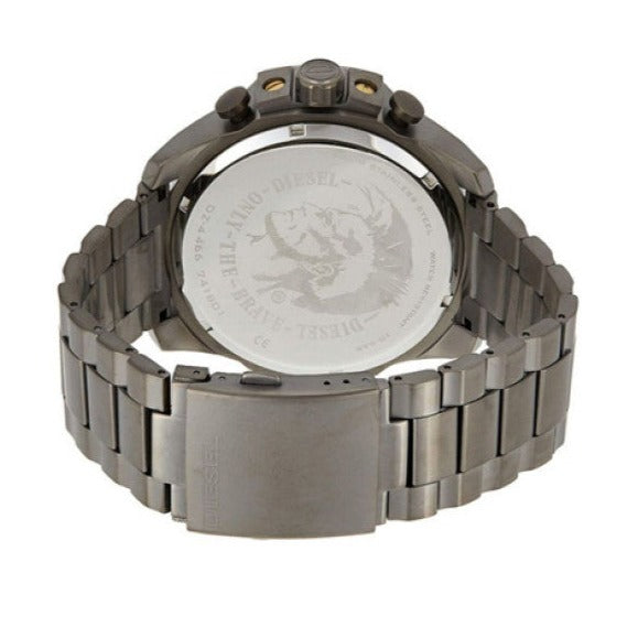 Diesel Mega Chief Chronograph Grey Dial Grey Steel Strap Watch For Men - DZ4466 Buy Now By Diesel