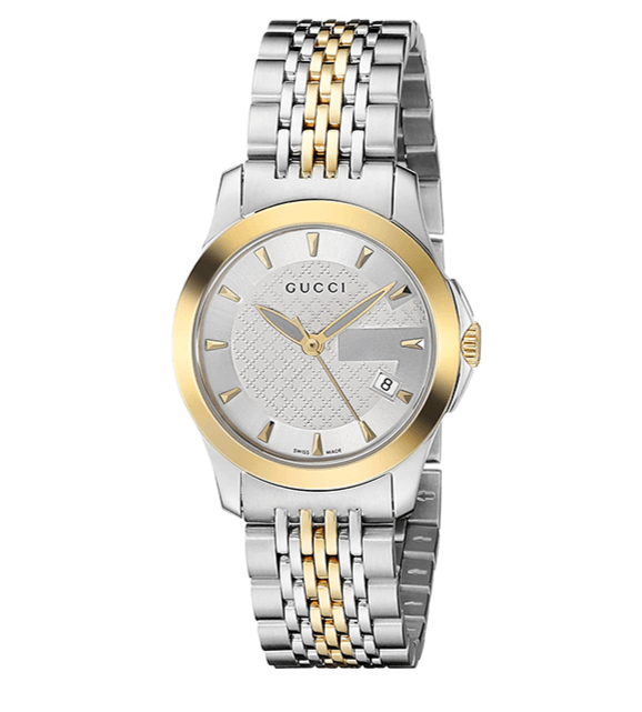 Gucci G Timeless Silver Dial Two Tone Steel Strap Watch For Women - YA126511 Buy Now By Gucci