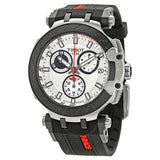Tissot T Race Chronograph White Dial Black Silicone Strap Watch For Men - T115.417.27.011.00 Buy Now By Tissot