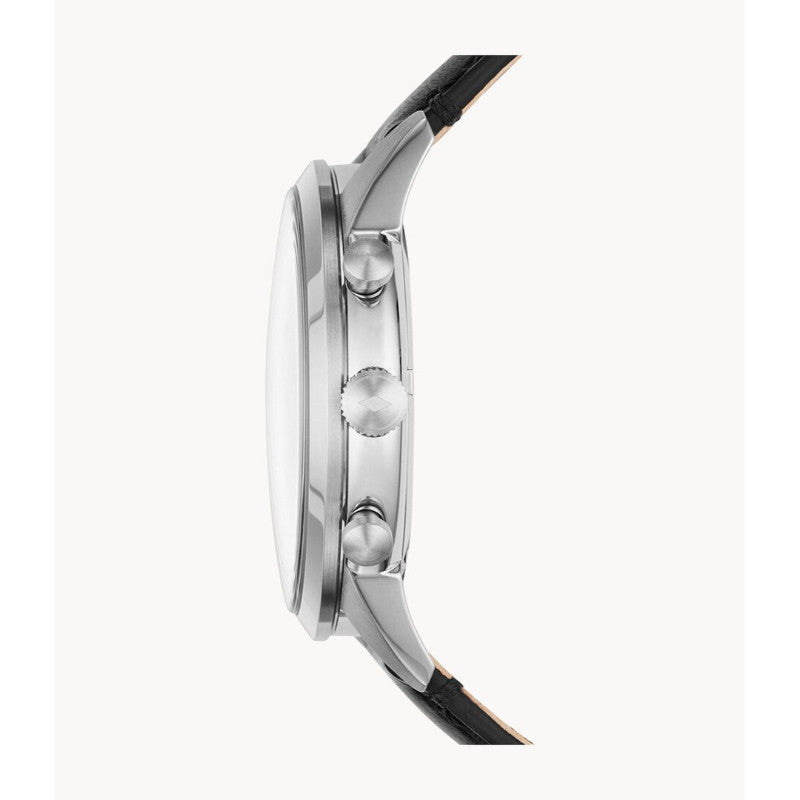 Fossil Townsman Multifunction Black Dial Black Leather Strap Watch for Men - FS5396 Buy Now By Fossil