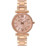 Fossil Carlie Rose Gold Dial Rose Gold Steel Strap Watch for Women - ES4301 Buy Now By Fossil