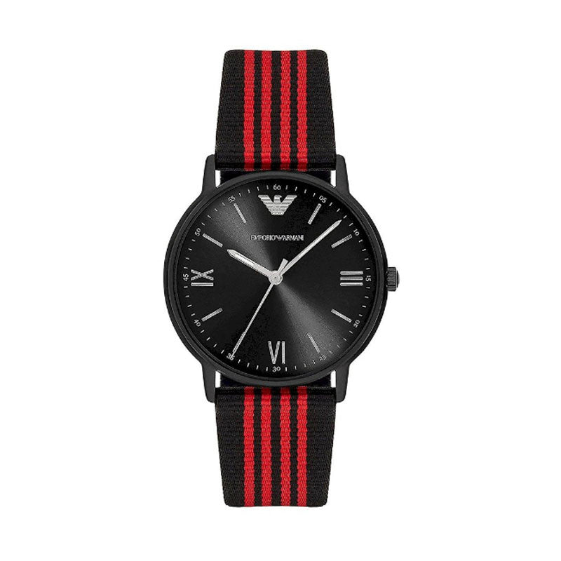 Emporio Armani Kappa Black Dial Two Tone NATO Strap Watch For Men - AR11015 Buy Now By Emporio Armani