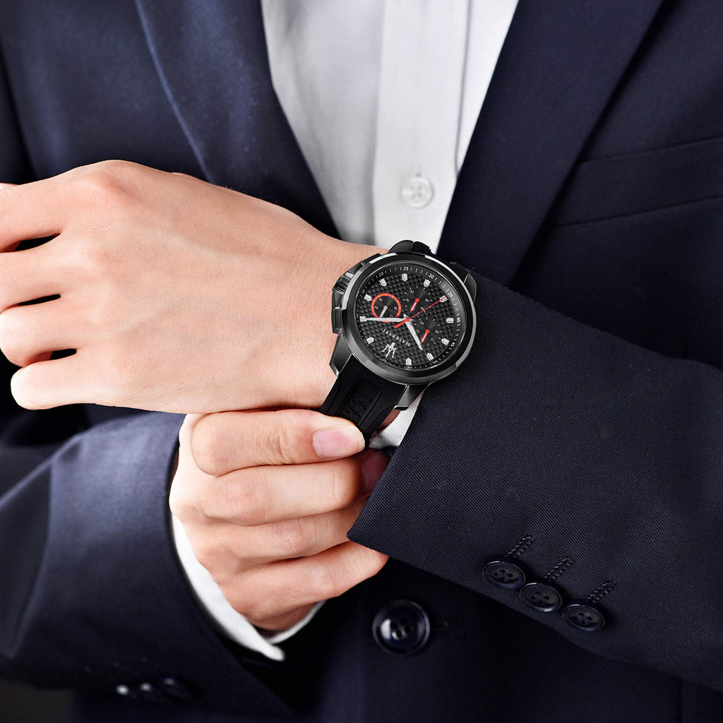 Maserati SFIDA Chronograph Quartz Stainless Steel Black Dial Watch For Men - R8851123007 Buy Now By Maserati