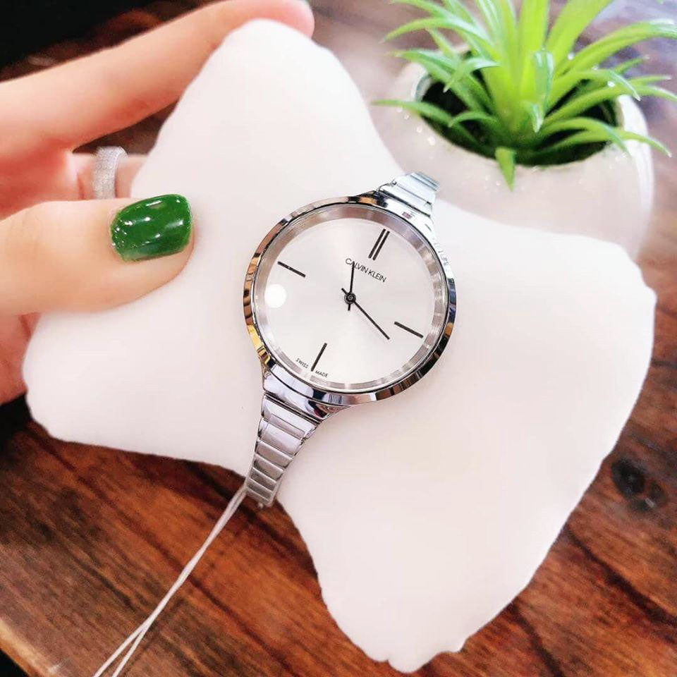 Calvin Klein Lively Silver Dial Silver Steel Strap Watch for Women - K4U23126 Buy Now By Calvin Klein