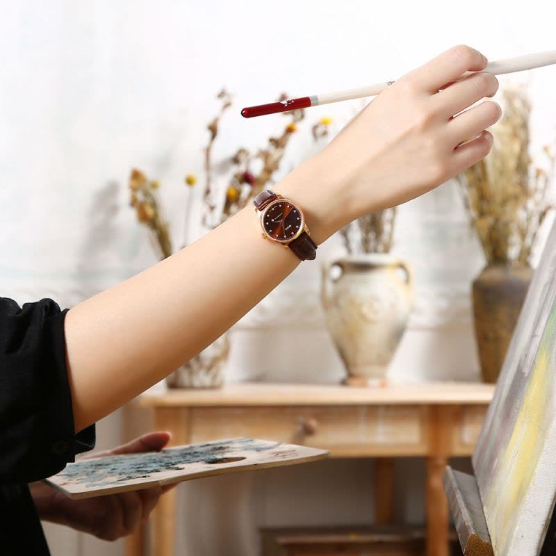 Mido Baroncelli III Automatic Diamonds Brown Dial Brown Leather Strap Watch For Women - M7600.3.64.8 Buy Now By Mido