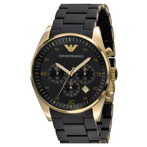 Emporio Armani Sportivo Quartz Black Dial Black Steel Strap Watch For Men - AR8023 Buy Now By Emporio Armani