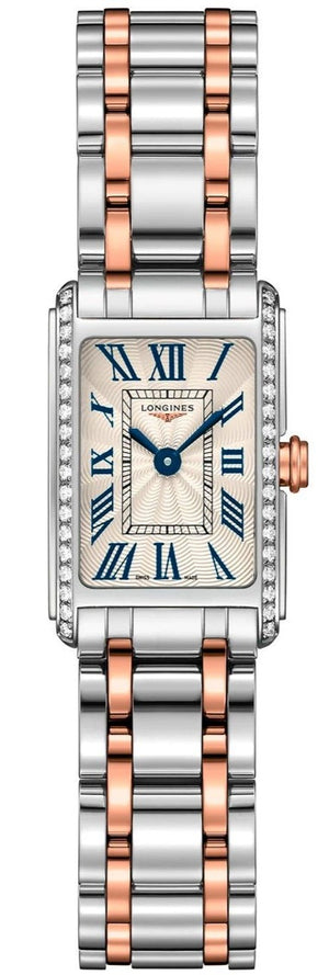 Longines Dolcevita Diamonds White Dial Two Tone Steel Strap Watch for Women - L5.258.5.79.7 Buy Now By Longines
