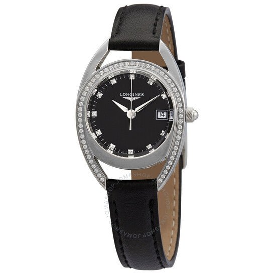 Longines Equestrian Arche Quartz Diamond Black Dial Watch for Women - L6.136.0.57.0 Buy Now By Longines