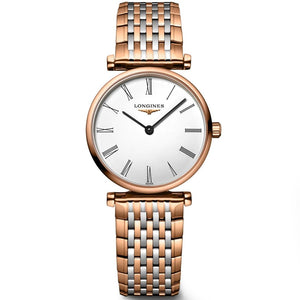 Longines La Grande Classique De Longines White Dial Two Tone Mesh Bracelet Watch for Women - L4.209.1.91.7 Buy Now By Longines