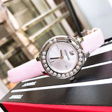 Swarovski Lovely Crystals Silver Dial Pink Leather Strap Watch for Women - 5261493 Buy Now By Swarovski