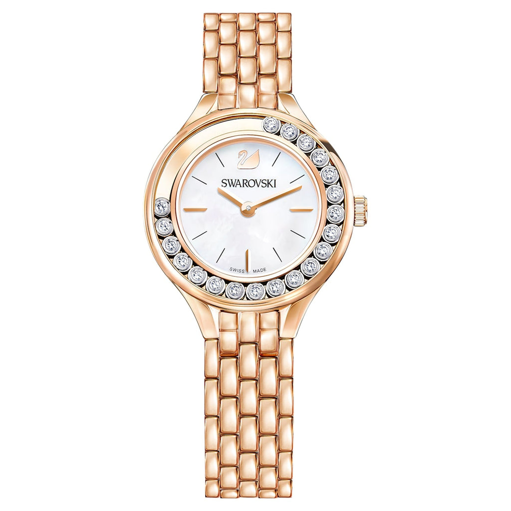 Swarovski Lovely Crystals Mother of Pearl Dial Rose Gold Steel Strap Watch for Women - 5261496 Buy Now By Swarovski