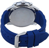 Guess Caliber Chronograph White Dial Blue Rubber Strap Watch for Men - W0864G6 Buy Now By Guess