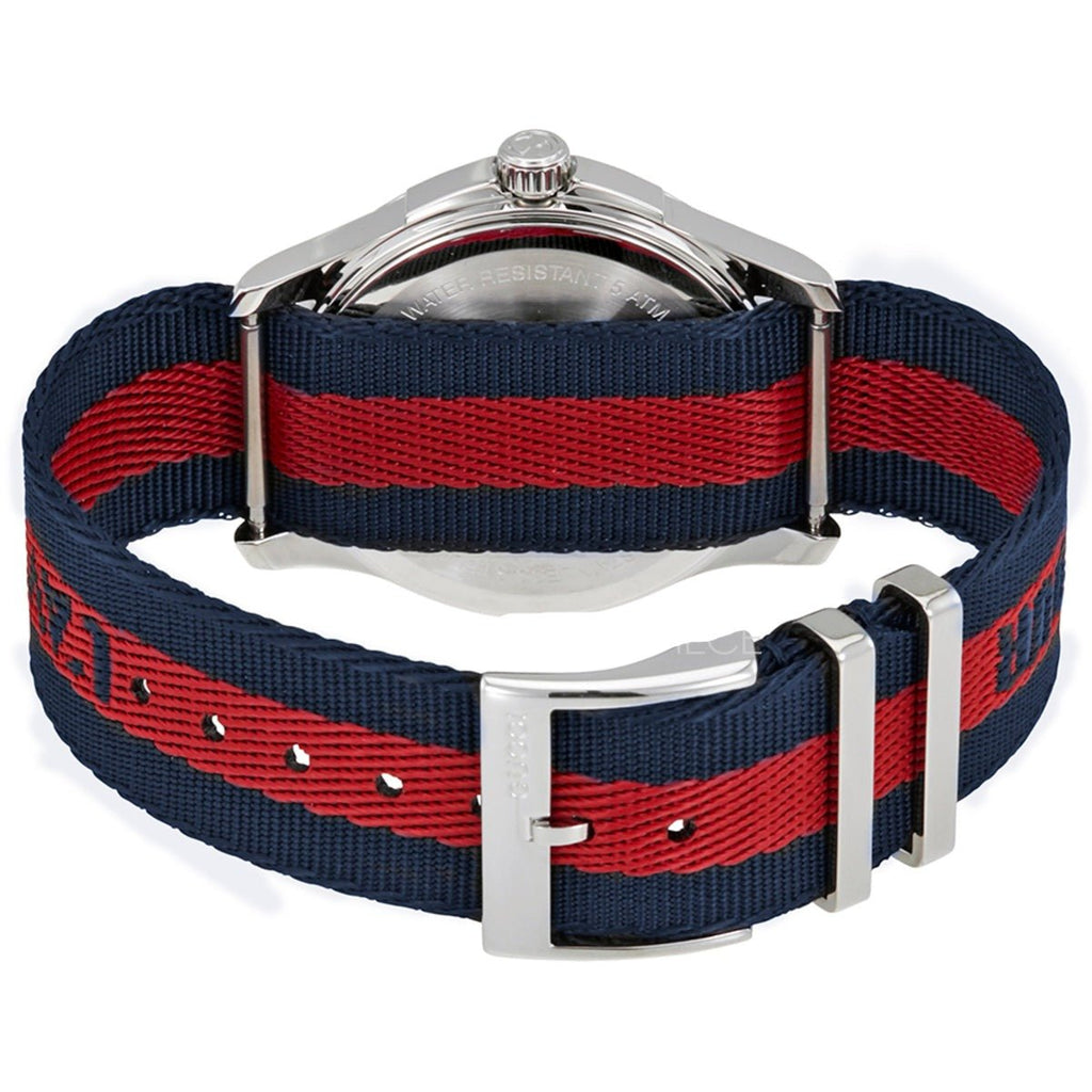 Gucci G Timless Le Marche Des Merveilles Blue & Red Dial Blue & Red Nylon Strap Unisex Watch - YA126495 Buy Now By Gucci