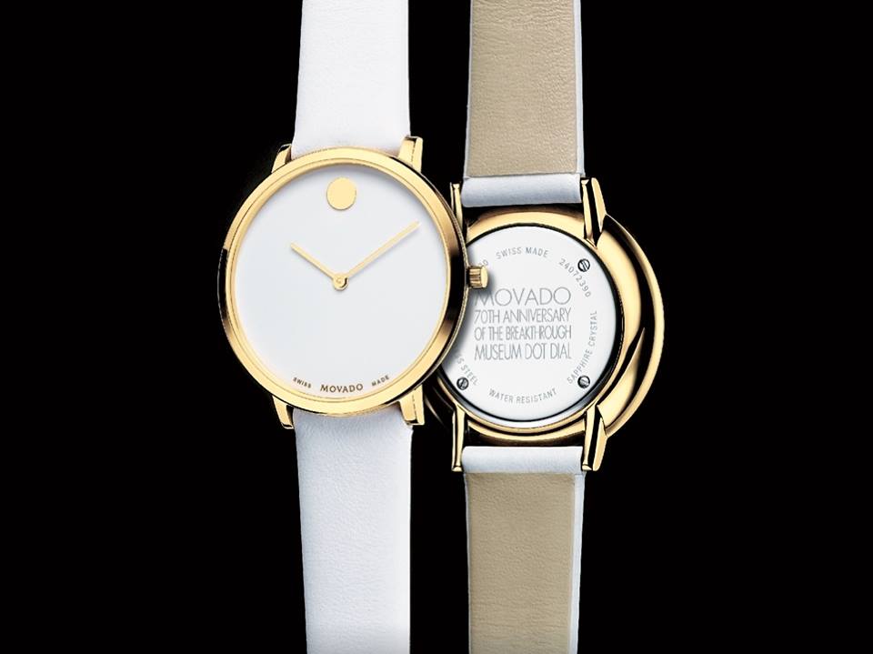 Movado 70th Anniversary Limited Edition White Dial White Leather Strap Watch For Women - 0607138 Buy Now By Movado