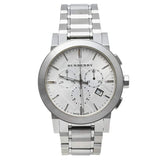 Burberry The City Chronograph Silver Dial Silver Steel Strap Watch for Men - BU9350 Buy Now By Burberry