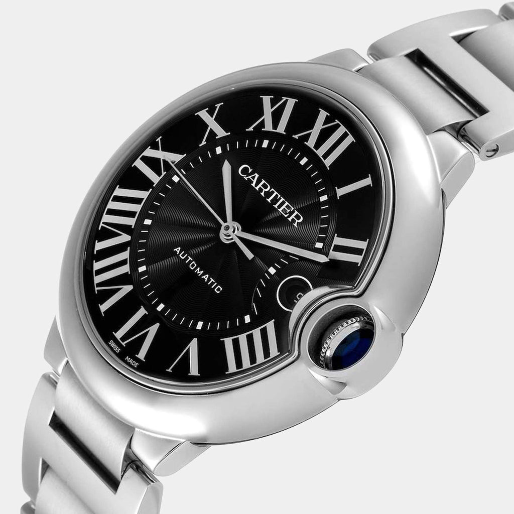 Cartier Ballon Bleu de Cartier Black Dial Silver Steel Strap Watch for Men - W6920042 Buy Now By Cartier
