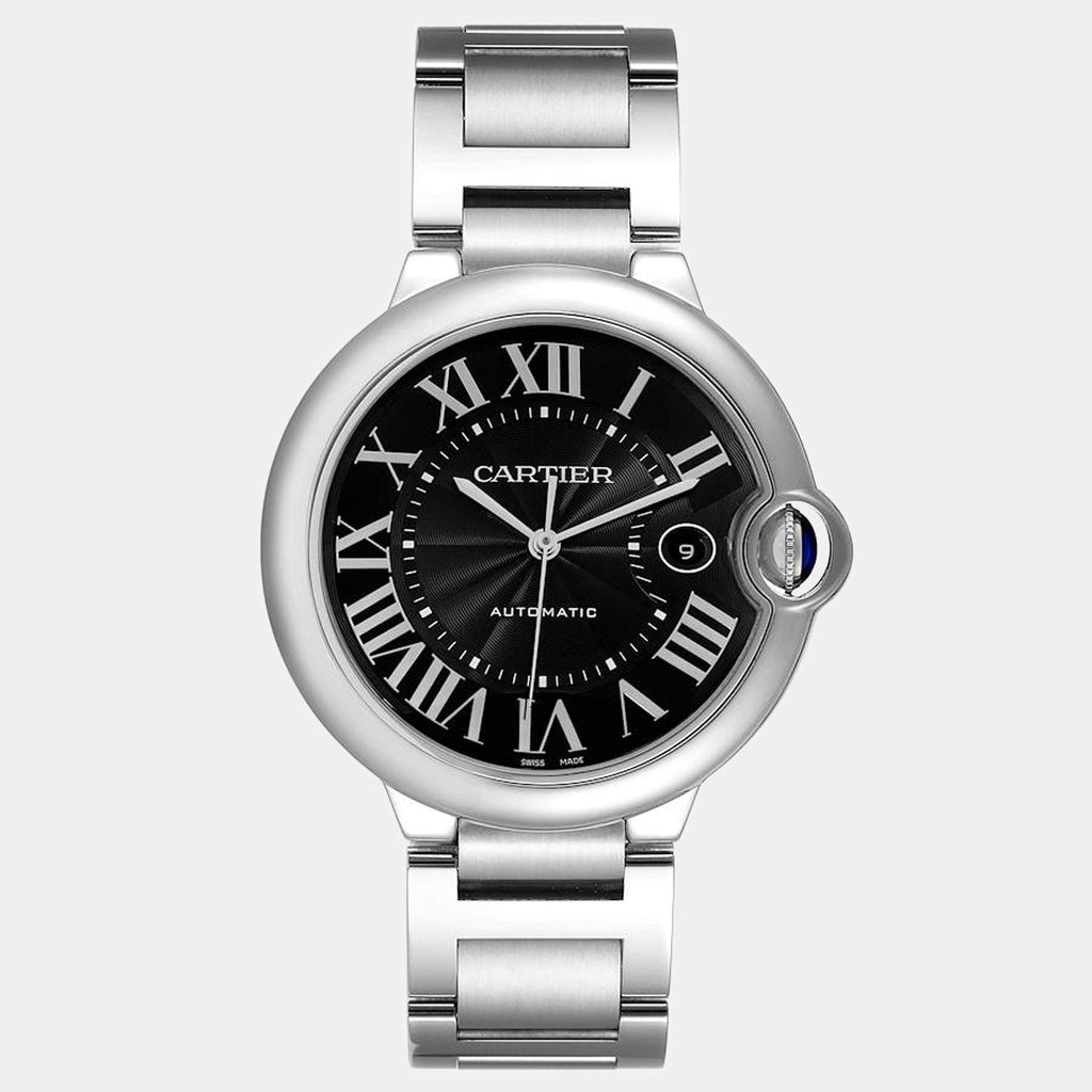 Cartier Ballon Bleu de Cartier Black Dial Silver Steel Strap Watch for Men - W6920042 Buy Now By Cartier
