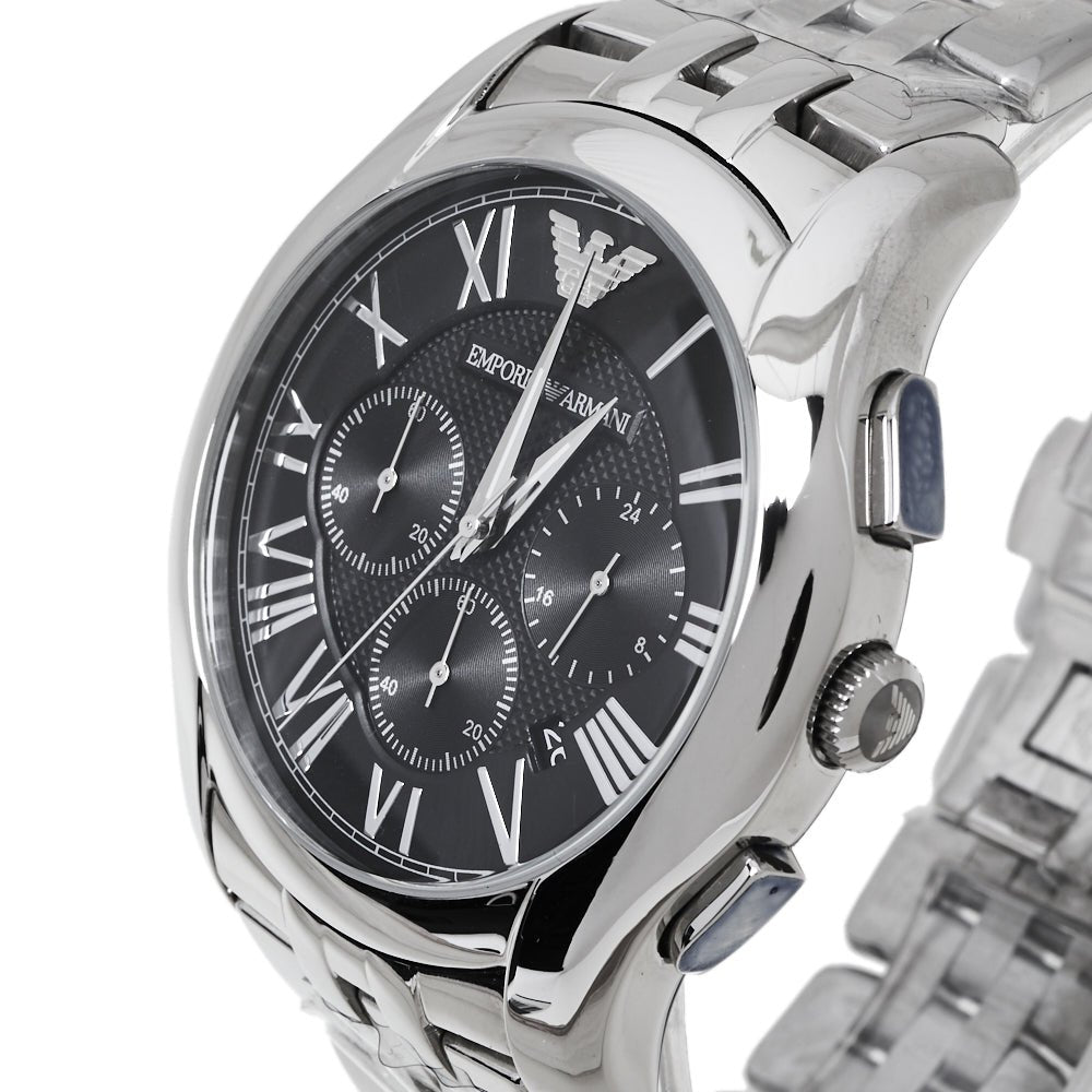 Emporio Armani Classic Chronograph Black Dial Silver Steel Strap Watch For Men - AR1786 Buy Now By Emporio Armani