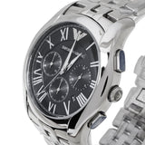 Emporio Armani Classic Chronograph Black Dial Silver Steel Strap Watch For Men - AR1786 Buy Now By Emporio Armani