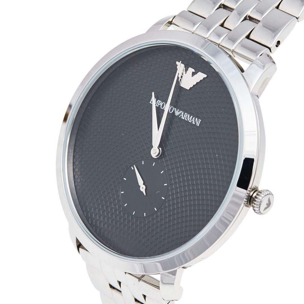 Emporio Armani Classic Quartz Black Dial Silver Steel Strap Watch For Men - AR11161 Buy Now By Emporio Armani
