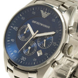 Emporio Armani Sportivo Chronograph Blue Dial Silver Steel Strap Watch For Men - AR5860 Buy Now By Emporio Armani