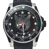 Gucci Dive Feline Black Dial Black Rubber Strap Watch For Men - YA136323 Buy Now By Gucci
