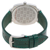Gucci Grip Quartz Silver Dial Green Leather Strap Watch For Women - YA157414 Buy Now By Gucci