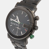 Gucci G Chrono Black Dial Black Steel Strap Watch For Men - YA101331 Buy Now By Gucci