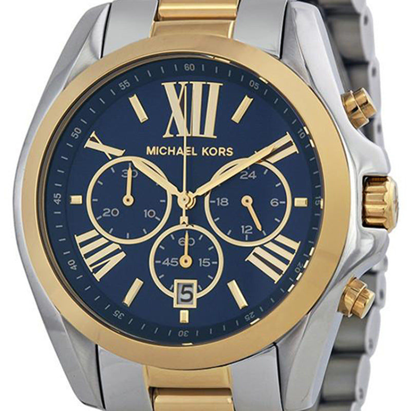 Michael Kors Bradshaw Blue Dial Two Tone Steel Strap Watch for Women - MK5976 Buy Now By Michael Kors
