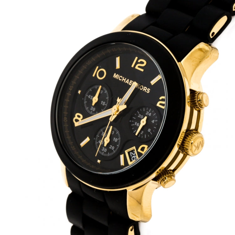 Michael Kors Runway Black Dial Black Silicone Strap Watch for Women - MK5191 Buy Now By Michael Kors