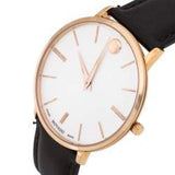 Movado Ultra Slim White Dial Brown Leather Strap Watch For Men - 0607089 Buy Now By Movado