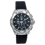 Tag Heuer Aquaracer Chronograph Black Dial Black Rubber Strap Watch for Men - CAY1110.FT6041 Buy Now By Tag Heuer