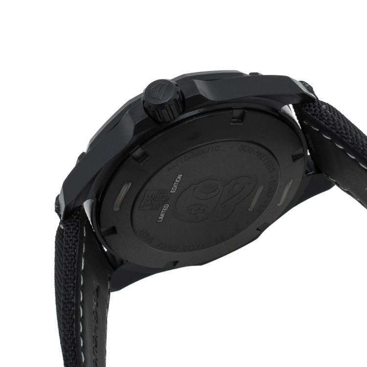 Tag Heuer Aquaracer 300 Swiss Limited Edition Black Dial Black Nylon Strap Watch for Men - WAY218B.FC6364 Buy Now By Tag Heuer