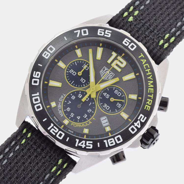 Tag Heuer Formula 1 Chronograph Grey Dial Black Nylon Strap Watch for Men - CAZ101AG.FC8304 Buy Now By Tag Heuer